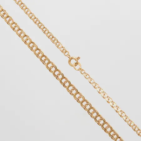 Collier Bismarck längd 46cm, bredd 3,5-5mm, importstämpel, 18K Vikt: 9,7g Vikt: 9,7 g
