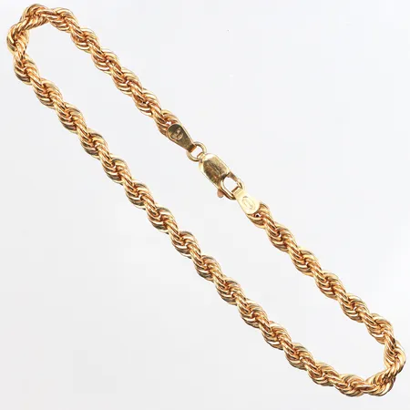 Armband cordell, längd 21cm, bredd 4,5mm, 18K. Vikt: 5,7 g