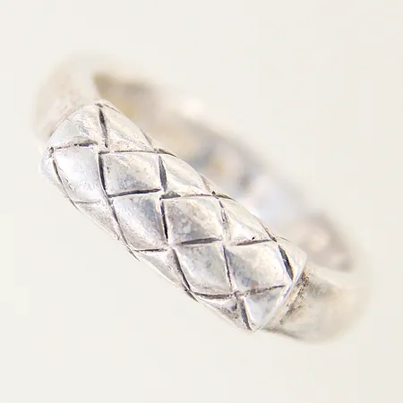 Manschettknappar med troligen mossagat Ø18mm monogramgravyr silver 925/1000 Vikt: 11,7 g