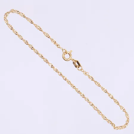 Armband Singapore 17,5cm bredd 2mm 18K Vikt: 1,2 g