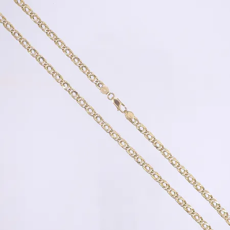 Halskedja 51,5cm bredd 5mm, smärre slitage, 14K Vikt: 9,2 g