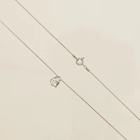 Kedja Venezia med hänge vit sten längd 40cm bredd 0,7-9,5mm lödning på länk silver 925/1000 Vikt: 2,1 g