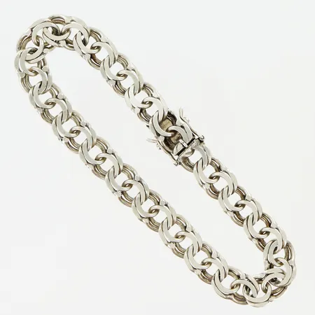 Klackring svart sten stl:22¼ bredd 2-9mm 14K.  Vikt: 7,1 g