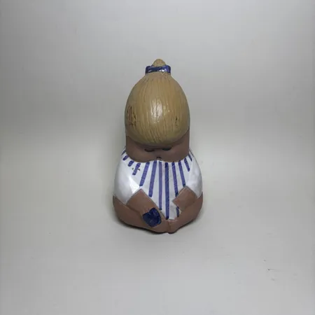 Figurin Johanna av Lisa Larsson för Gustavsberg, höjd ca 16cm, stengods, signerad, slitage på botten.