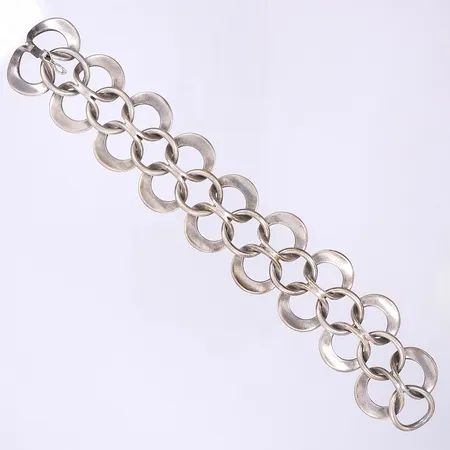 Armband Karl-Erik Palmberg för Alton 21cm bredd 34mm, Falköping 1973, bruksslitage, silver 925/1000 Vikt: 73 g
