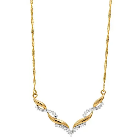 Collier med 17 diamanter 0,05 ct längd 41-45 cm 18K 3,4 gr. Nyttpris 13 499:-Albrets  Vikt: 3,4 g