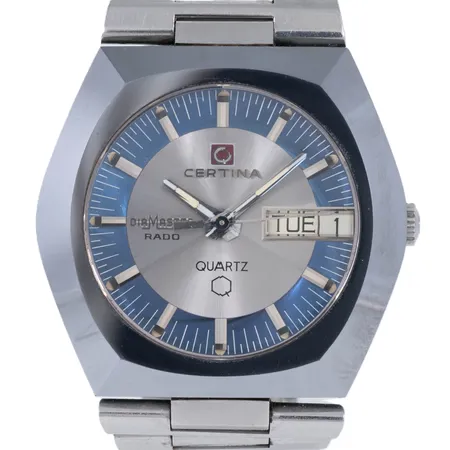 Herrur Lemania Tg 195 stål "Tre Kronor" militärklocka stål manuell Ø40mm plexiglas, boettnr: 58-3371, unik hackingfunktion fungerar, utan band, repigt plexiglas.