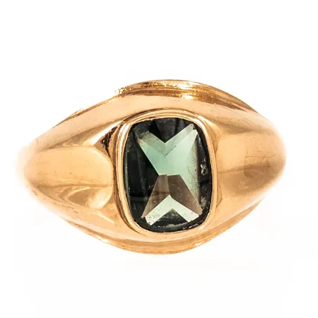 Brosch allmogestil bredd 24,8mm längd 42,5mm, 18K 5,4g.