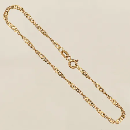 Armband Singapore längd 17,5cm bredd 2,3mm 18K Vikt: 2 g