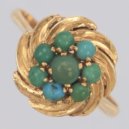 Ring med stenar stl:18¼, bredd 13,5mm, 18K Vikt: 3,8 g