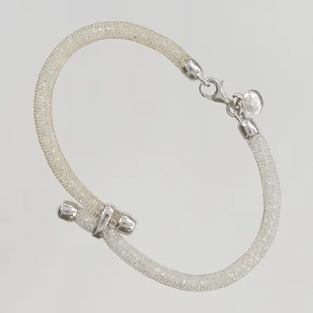 Armband 21cm vita stenar 925/1000 Silver bruttovikt 10,6g.