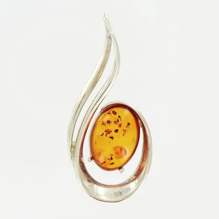 Hänge Guldfynd prinsesslipade diamanter 4 x ca 0,05ct  14x6mm vitguld 18K. Vikt: 1 g