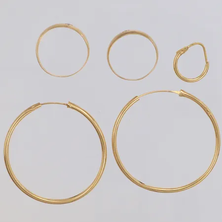 Diverse guld, stenar, skadat, defekt, 18K Vikt: 5,6 g