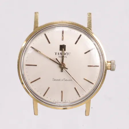 Herrur Tissot mekanisk Ø33,5mm defekt endast boett gravyr 18k Vikt: 0 g