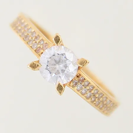 Ring slät stl:17½ bredd:6mm gravyr 22K  Vikt: 4,3 g