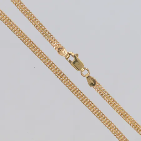 Kedja Rävsvans längd 60cm, bredd 3,5mm, bucklor på lås, 18K Vikt: 15,9 g