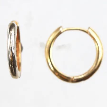 Örhängen Creoler, Ø16,6mm, bredd 2,6mm, förgyllt silver, något repiga/ färgavfall, 925/1000 silver. Vikt: 2,5 g