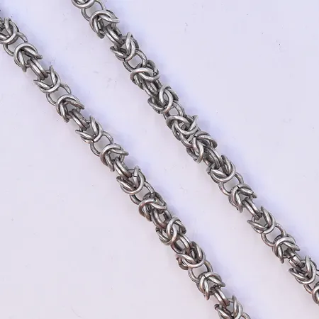 Kedja längd 50cm bredd 15mm saknar lås silver 925/1000. Vikt: 192,3 g