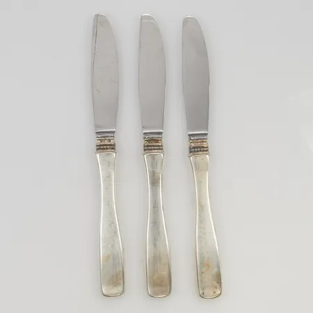 3 Knivar 18cm 830/1000 Silver bruttovikt 166,7g.