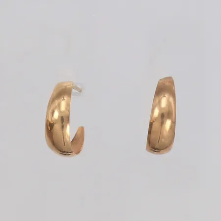 Örhängen, längd 12,4mm, bredd 4,6mm, snurrebussar saknas, ostämplat, 14K Vikt: 0,7 g