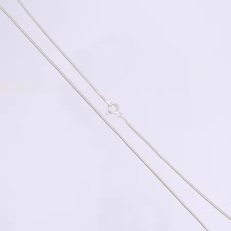 Halskedja ormlänk 46cm bredd 1mm silver 925/1000  Vikt: 3,5 g