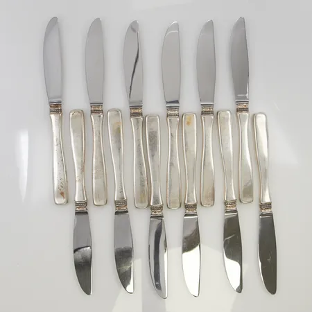12 Knivar 20cm 830/1000 Silver bruttovikt 782,1g.
