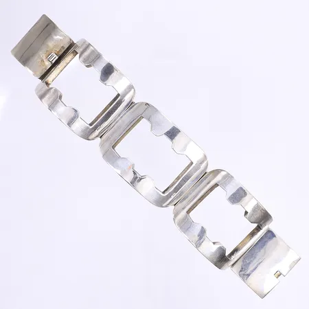 Armband genombruten dekor ca 15,5cm bredd 35mm silver 925/1000 Vikt: 82,9 g
