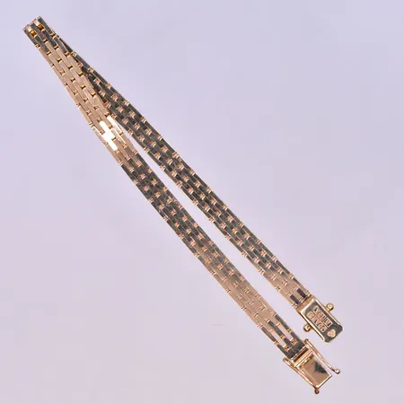 Kedja Pansar längd 50 cm bredd 3 mm 18K. Vikt: 24,8 g
