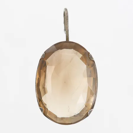 Hänge med rökkvarts längd 54mm, bredd 29mm, nagg på sten, år 1977, silver 925/1000 Vikt: 27,6 g