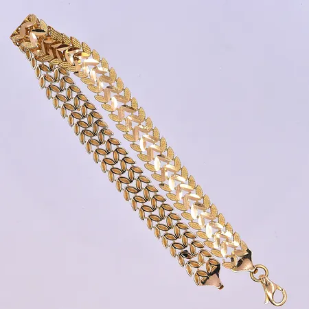 Collier doserad X-länk längd 44cm bredd 5-6mm 18K. Vikt: 12,4 g