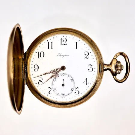 Fickur longines manuell, Ø52mm, boettnr 4110105, innerboett i metall, 14K, Bruttovikt: 103g