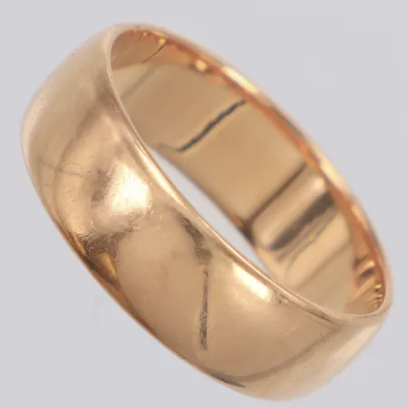 Ring slät stl:18½, bredd 6,3mm, 14K Vikt: 5,5 g