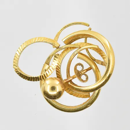 Hänge stjärna med vit sten längd 17mm, bredd 12mm, 18K. Vikt: 0,8 g