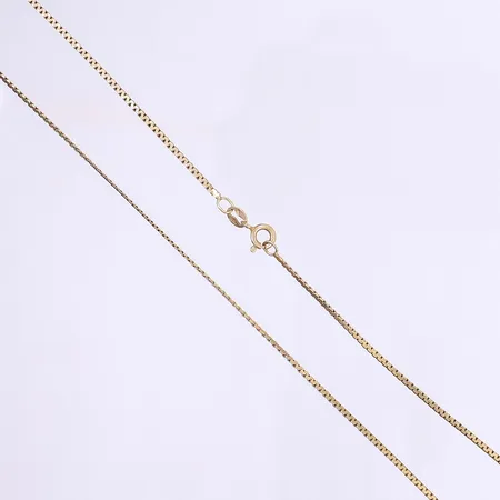 Halskedja 43cm bredd 2mm 14K Vikt: 4,2 g