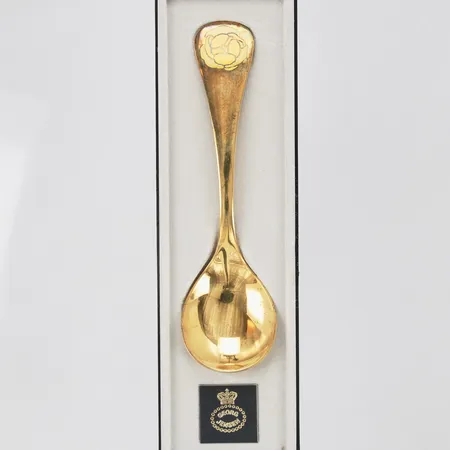 Sked Georg Jensen år 1978 längd ca 15cm förgyllt 925/1000 silver Vikt: 44,1 g