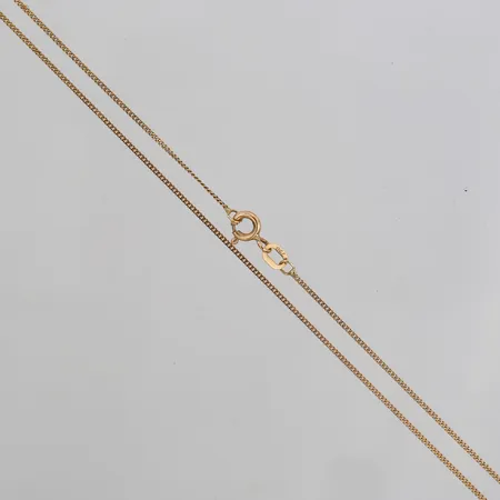 Kedja Pansarlänk, längd 46cm, bredd 1mm, tillverkad av GHA/Guldfynd AB, 18K guld Vikt: 1,8 g