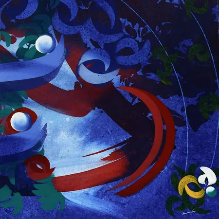 Tavla av Carl-Fredrik Reuterswärd, "By All Odds", 1986,  lackmålning på duk, signerad, bildmått:116x89cm, rammått 121x94cm Specialfrakt, kontakta pantbankskontoret för mer information.