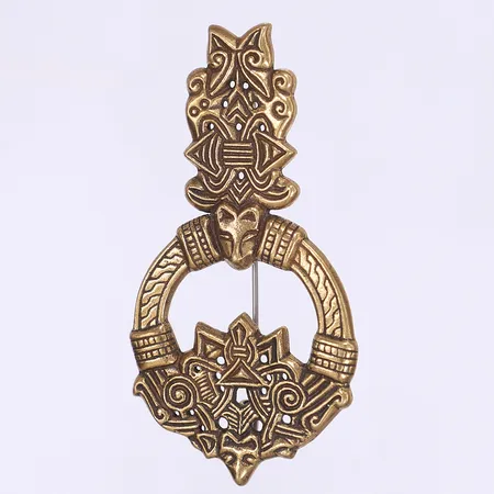 Brosch Kalevala Koru Finland 7x4cm brons