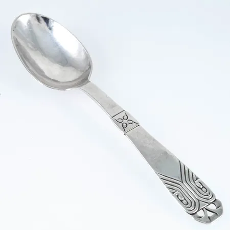 En matsked Georg Jensen Copenhagen längd 189mm, silver 925/1000 46,4g.