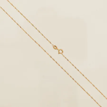 Kedja Singapore längd 42cm bredd 1,1mm GHA 18K Vikt: 1,2 g