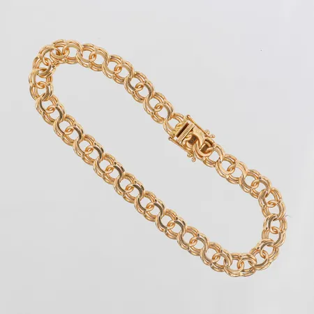 Armband Bismarck längd 20,5cm, bredd 7mm, 18K Vikt: 19,3 g