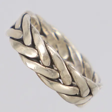 Ring stl:19½, bredd 6,7mm, silver 925/1000  Vikt: 6,3 g