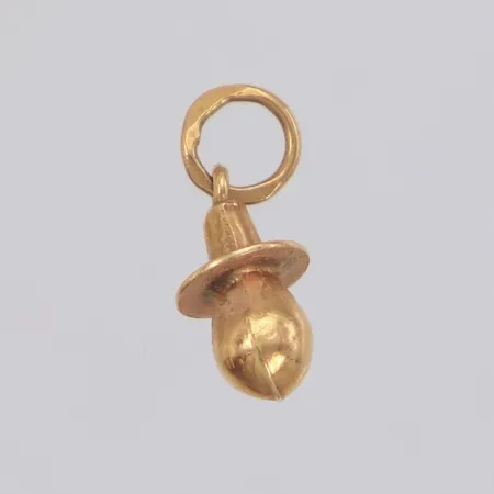 Hänge napp, längd 15mm, bredd 6mm, 18K Vikt: 0,6 g