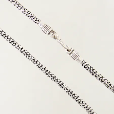 Kedja Pansar längd 39,5cm bredd 1,2mm minimal buckla på länk silver 925/1000 Vikt: 1,8 g