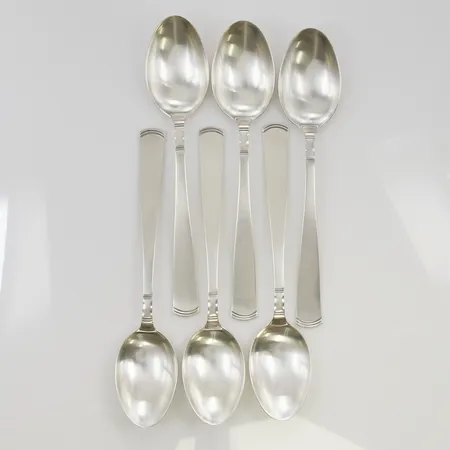 6 Matskedar 18cm GAB 830/1000 Silver 221,8g.