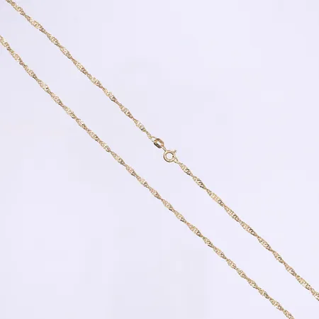 Halskedja Singapore 45cm bredd 2mm 18K Vikt: 4,3 g