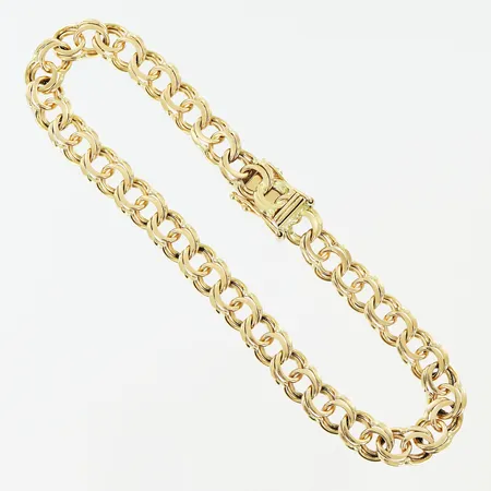 Pärlcollier odlade pärlor Ø6,5-7mm längd ca 46cm, lås ihålig i vit/gulguld 18K.  Vikt: 0 g