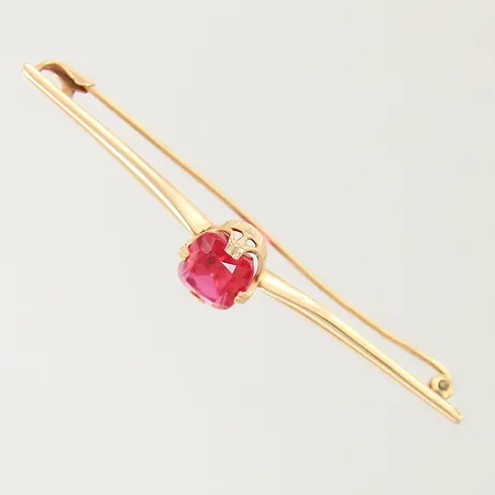 Udda örhänge med diamant ca 0,04ct 12x3,2mm skruvlås 18K  Vikt: 0,6 g