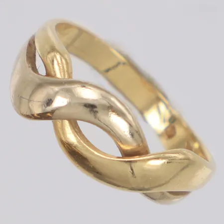 Ring stl:16¼, bredd 6,9mm, tvåfärgad, 14K  Vikt: 3 g