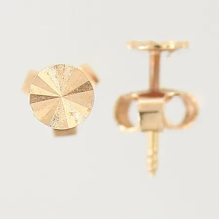 Örhängen med diamanter 2 x ca 0,10ct 14x5mm GFAB, vitguld, udda snurrebusar 18K   Vikt: 1,3 g